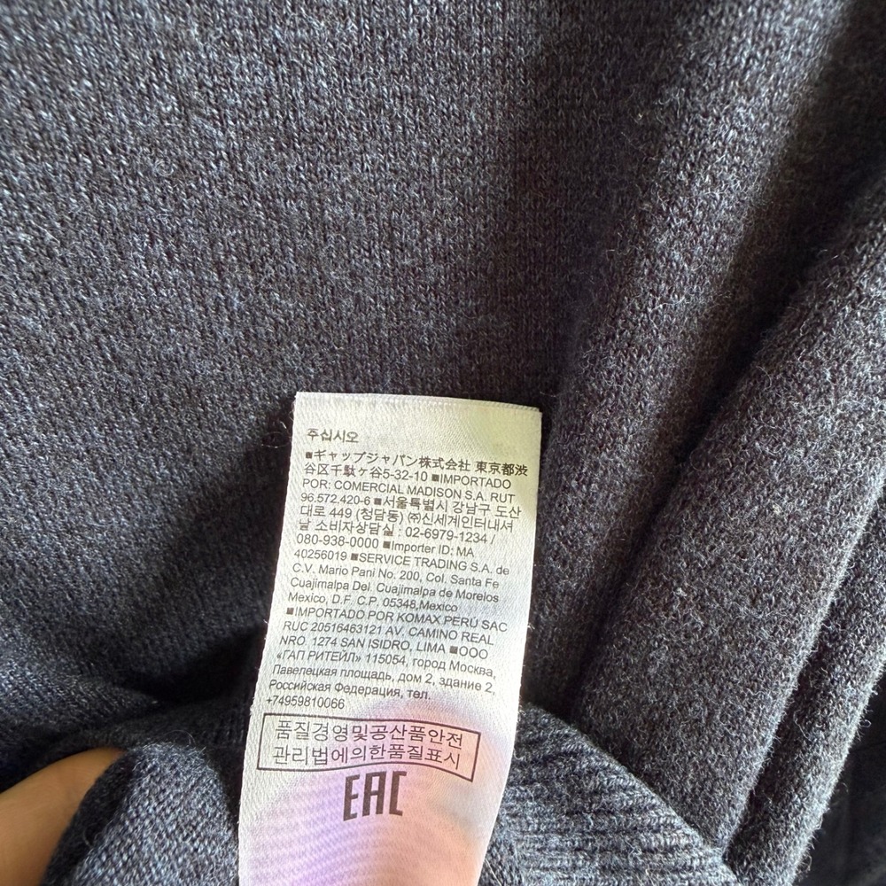 Banana Republic Luxury Blend Silk Cashmere V Neck Sweater Blue Gray Small - Picture 9 of 10